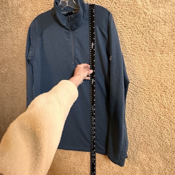 KUHL Men’s Sz XL Pullover Shirt Blue 1/4 Quarter Zip Pullover Alloy Base Layer - Picture 13 of 16
